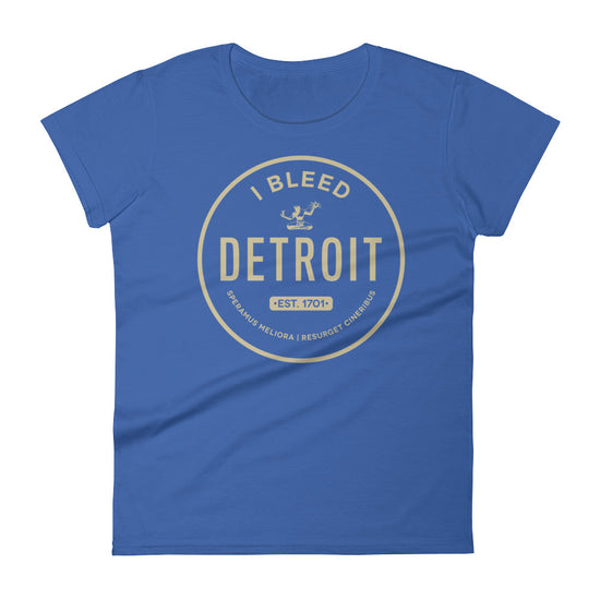 Women's I Bleed Detroit - Gold City